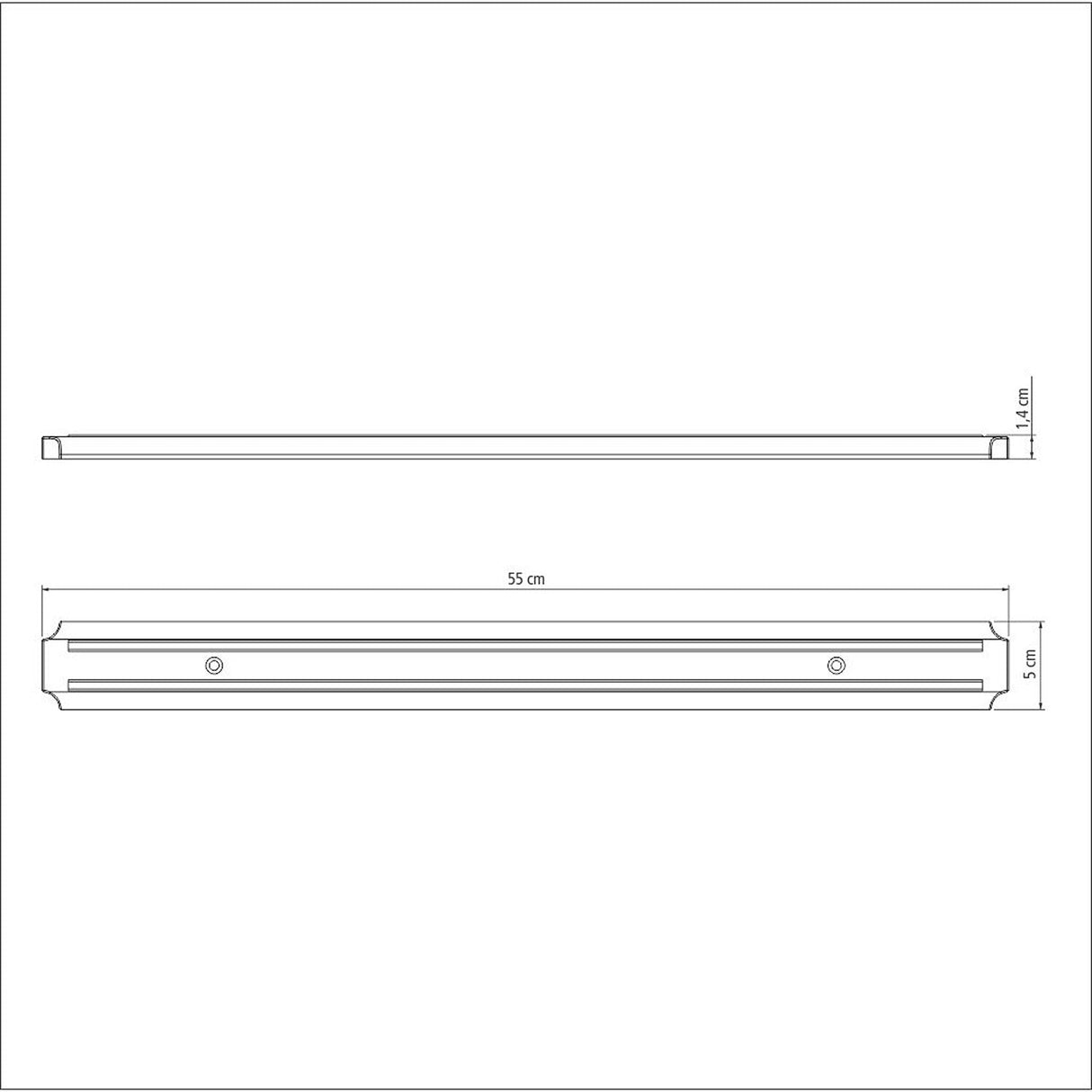 Barra Magnética Plenus Negro 5x1cm para Organizar Cuchillos - Utensilios y Accesorios | Bylmo