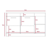 Barra de Cocina Luna Miel y Wengue 150 cm con Dos Puertas - Muebles Organizadores | Bylmo