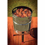 Barril TCP 400 Gris de Acero Inoxidable con Bandeja para Carbón de Acero Esmaltado 40 cm - Asadores | Bylmo
