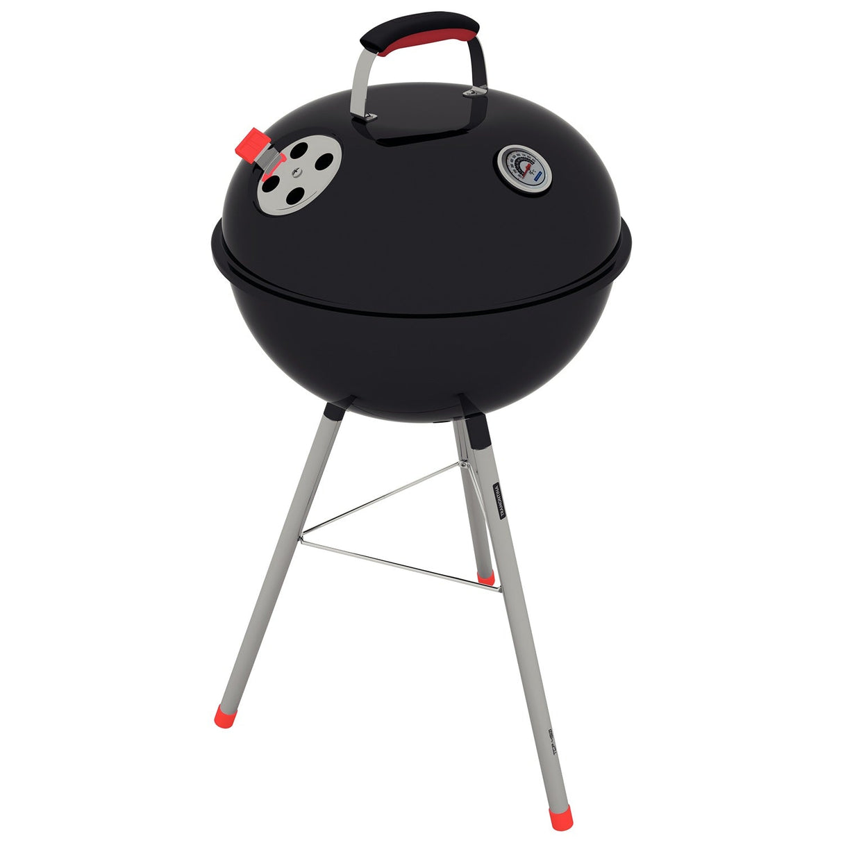 Barril TCP 450L Gris de Acero Inoxidable con Tapa, Termómetro de Acero Esmaltado, Parrilla y Utensilios 52 cm - Asadores | Bylmo