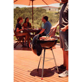 Barril TCP 450L Gris de Acero Inoxidable con Tapa, Termómetro de Acero Esmaltado, Parrilla y Utensilios 52 cm - Asadores | Bylmo