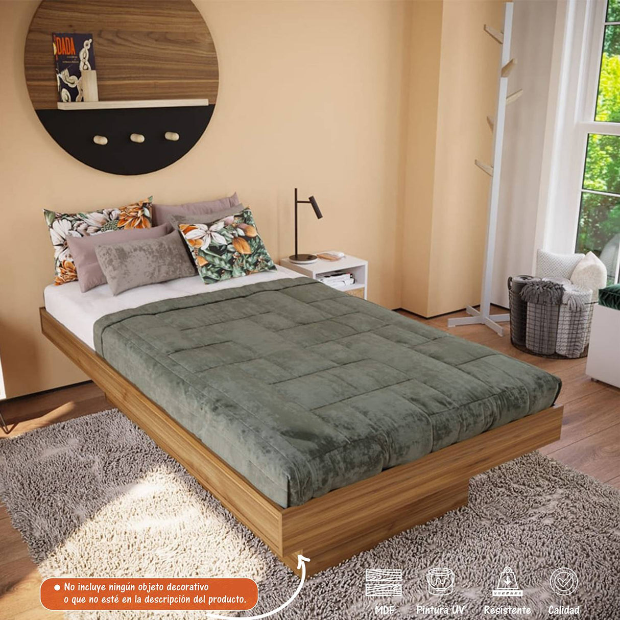 Base Cama Gales 104x42.2cm para Colchón Sencillo 100 X 190 Cm - Camas y Cabeceros | Bylmo