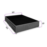 Base Cama Antica King 200 cm Gris con Cajones - Camas y Cabeceros | Bylmo