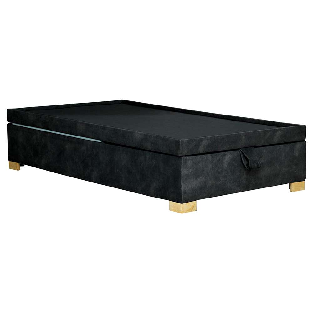 Base Cama Calabria Queen 160 cm Gris con Baúl - Camas y Cabeceros | Bylmo