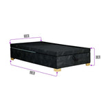 Base Cama Calabria Queen 160 cm Gris con Baúl - Camas y Cabeceros | Bylmo