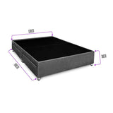 Base Cama Ottavia Semidoble 120 cm Gris con Cajones - Camas y Cabeceros | Bylmo