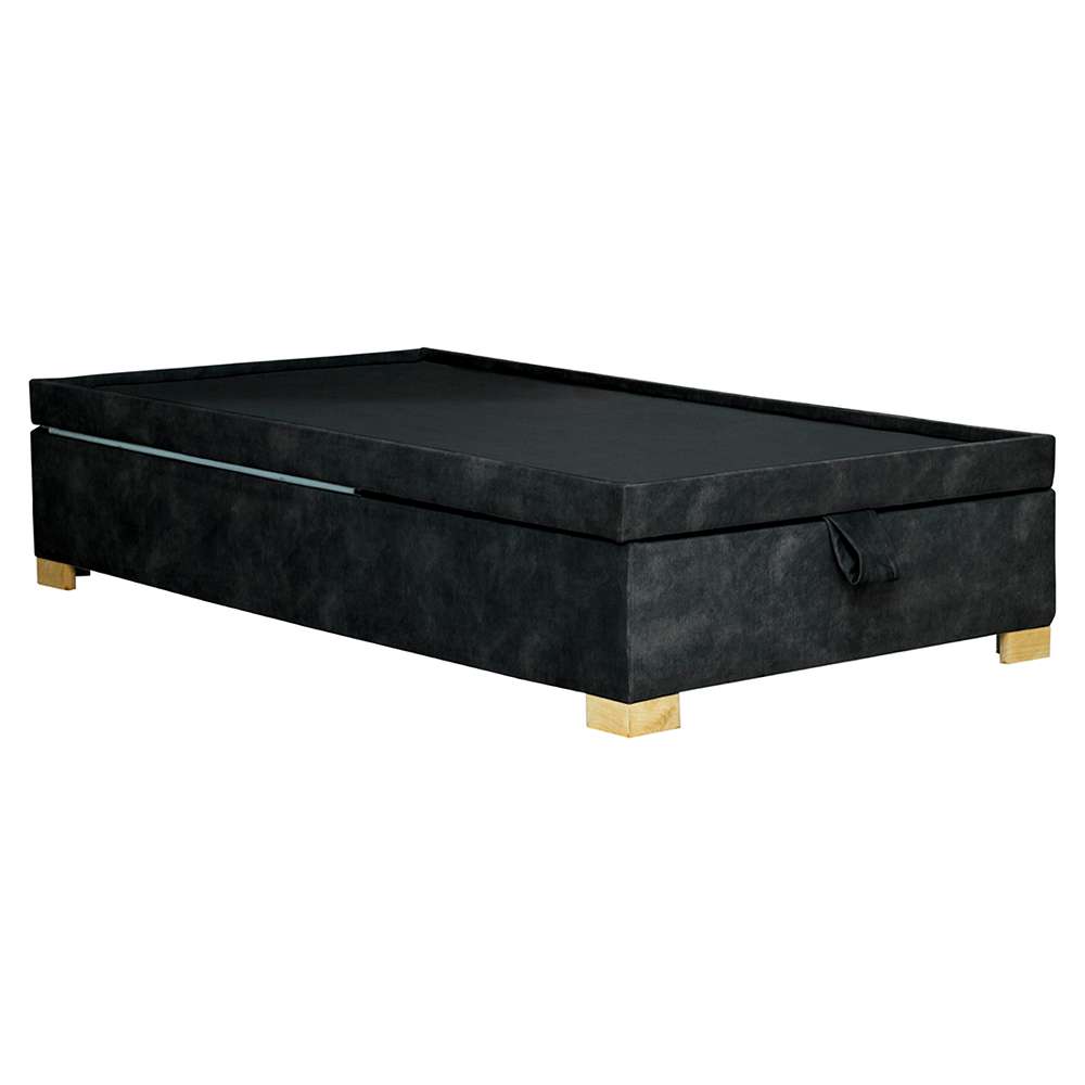 Base Cama Sorrento Sencilla 100 cm Gris con Baúl - Camas y Cabeceros | Bylmo