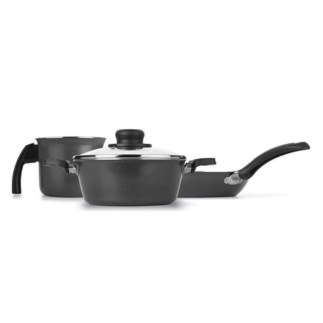 Batería de Cocina Basic Gris 45x28cm con Mango de Baquelita y con Revestimiento Antiadherente - Ollas y Sartenes | Bylmo