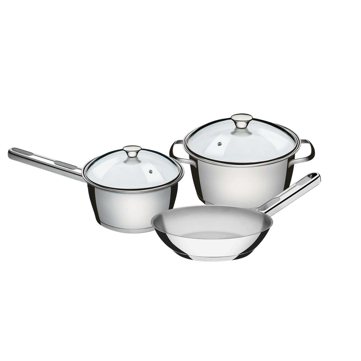 Batería de Cocina Allegra Acero Inoxidable 27 cm de Acero Inoxidable con Fondo Triple Acero - Ollas y Sartenes | Bylmo