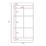 Biblioteca Wengue 62.9x120cm con Tres Compartimientos - Bibliotecas | Bylmo