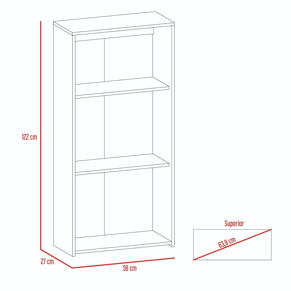 Biblioteca Kalo Duna 58 cm con Entrepaños - Bibliotecas | Bylmo