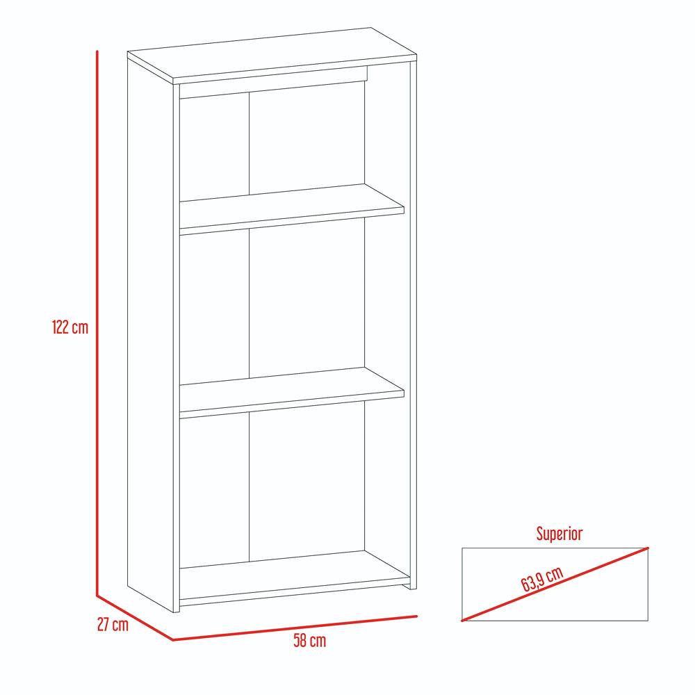 Biblioteca Kalo Plus Duna 58 cm con Entrepaños - Bibliotecas | Bylmo