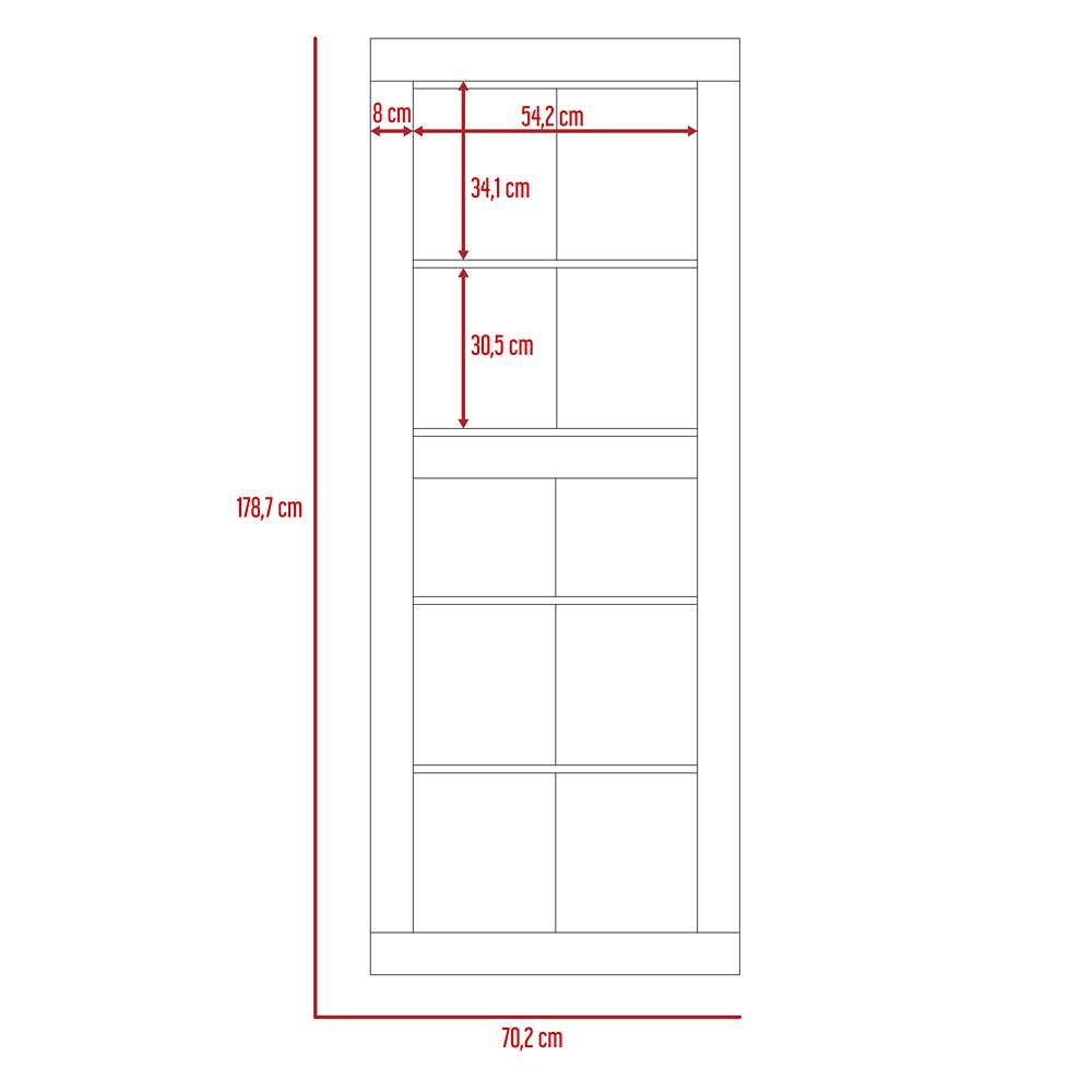 Biblioteca Andina Wengue 70 cm con Entrepaños - Bibliotecas | Bylmo