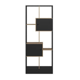 Biblioteca Arica Miel y Negro 73 cm con Dos Puertas - Bibliotecas y Estanterias | Bylmo