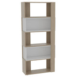 Biblioteca Beijing Rovere 70.2x161.5cm Rectangular con Cinco Compartimientos - Bibliotecas | Bylmo