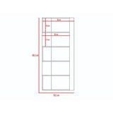 Biblioteca Beijing Rovere 70.2x161.5cm Rectangular con Cinco Compartimientos - Bibliotecas | Bylmo