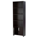 Biblioteca Wengue 60x182cm con Cuatro Compartimientos y con Un Cajón - Bibliotecas y Estanterías | Bylmo