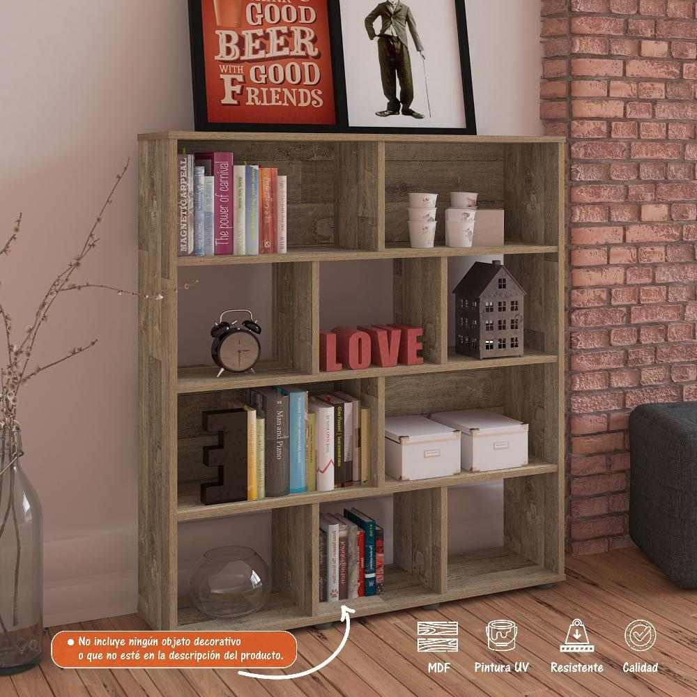Biblioteca Book Cafe 91 cm con Entrepaños - Bibliotecas | Bylmo