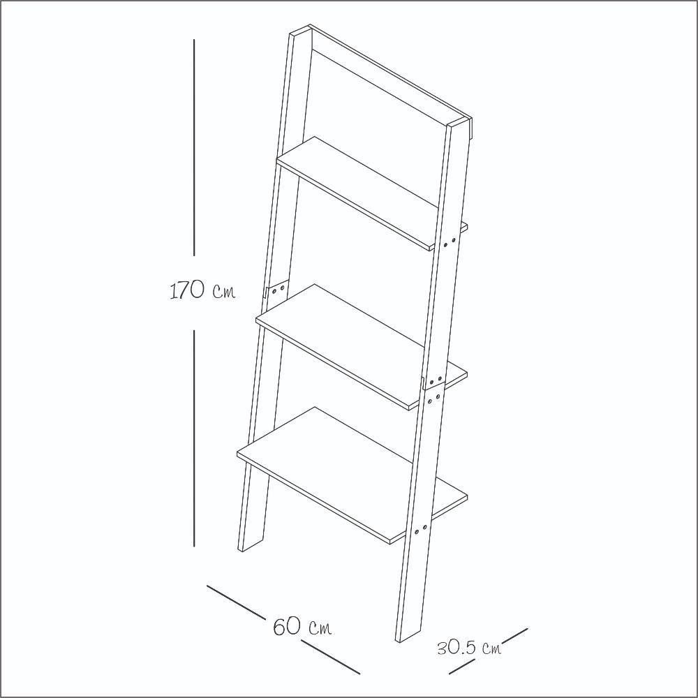 Biblioteca Escalera Candy Blanco 60 cm con Entrepaños - Bibliotecas | Bylmo
