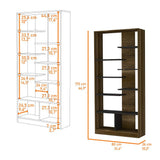 Biblioteca Classic Wengue 80x170cm Rectangular con Diez Compartimientos - Bibliotecas | Bylmo