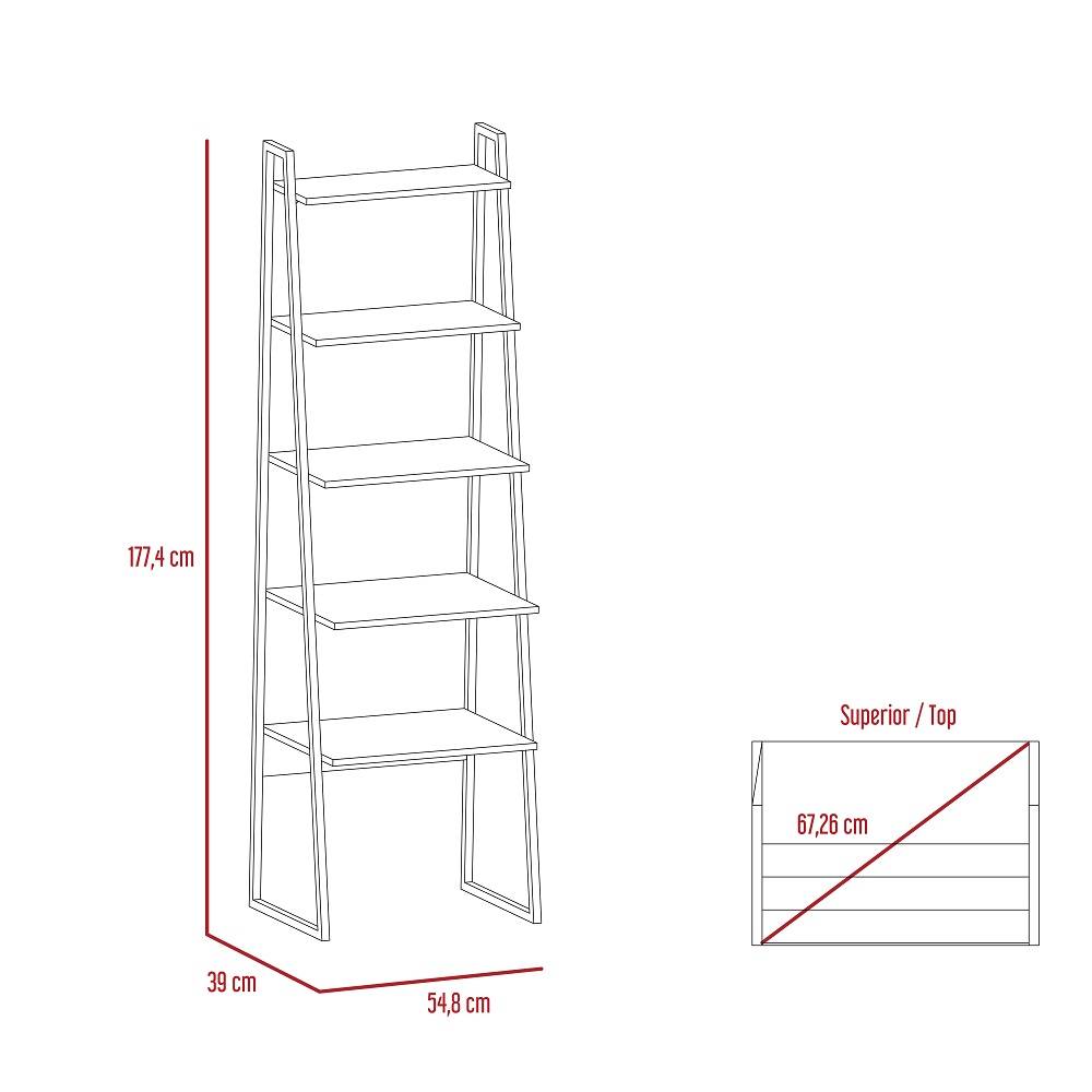 Biblioteca Escalera Soho Bellota 54.8x177.4cm con Cinco Compartimientos - Bibliotecas | Bylmo