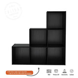Biblioteca Escalera Grid Negro 102 cm con Entrepaños - Bibliotecas | Bylmo
