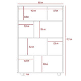 Biblioteca Indira Amaretto 80 cm con Entrepaños - Bibliotecas | Bylmo
