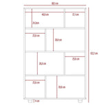 Biblioteca Indira Rovere 80.1x122.2cm con Ocho Compartimientos - Bibliotecas | Bylmo