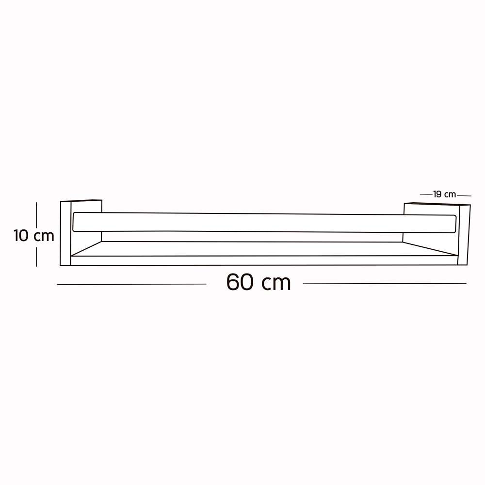 Repisa Teen Blanco y Azul 60 cm Rectangular - Repisas y Percheros | Bylmo