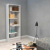 Biblioteca Like BLANCO 60x160cm con Cinco Compartimientos - Bibliotecas | Bylmo