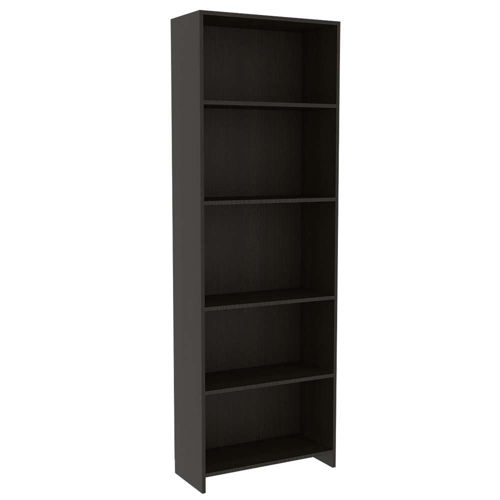 Biblioteca Lisa Wengue 62x180cm con Cinco Compartimientos - Bibliotecas | Bylmo