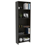Biblioteca Lisa Eco Wengue 62x180cm con Cinco Compartimientos - Bibliotecas | Bylmo