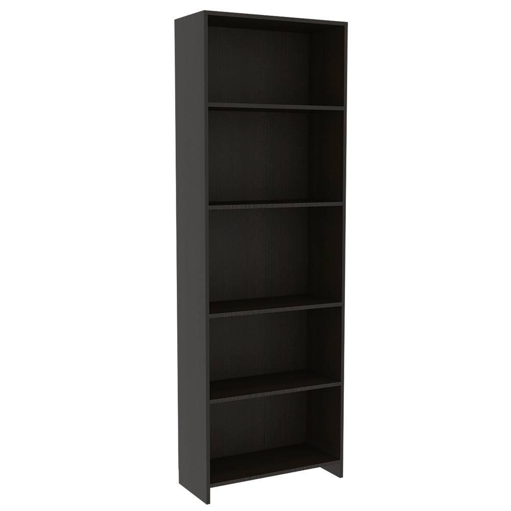 Biblioteca Lisa Eco Wengue 62x180cm con Cinco Compartimientos - Bibliotecas | Bylmo