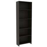 Biblioteca Lisa Eco Wengue 62x180cm con Cinco Compartimientos - Bibliotecas | Bylmo