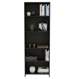 Biblioteca Lisa Eco Wengue 62x180cm con Cinco Compartimientos - Bibliotecas | Bylmo