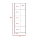 Biblioteca Lisa Eco Wengue 62x180cm con Cinco Compartimientos - Bibliotecas | Bylmo
