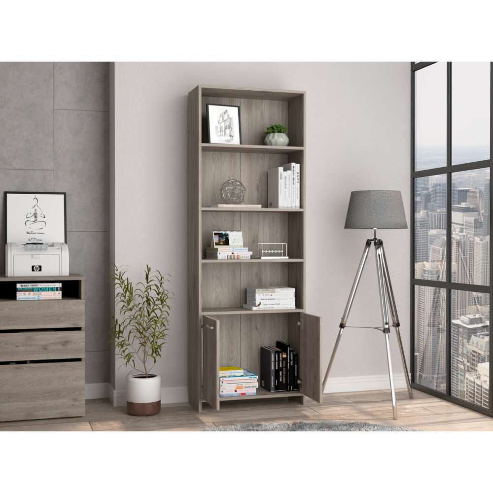 Biblioteca Lisa Bardolino 63x180.6cm con Cuatro Compartimientos y con Un Cajón - Bibliotecas | Bylmo