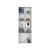 Biblioteca Lisa Blanco 63x180cm con Cuatro Compartimientos y con Un Cajón - Bibliotecas | Bylmo