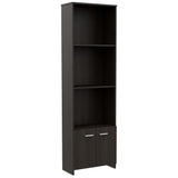 Biblioteca Lisa Easy Wengue 55 cm con Entrepaños y Puertas - Bibliotecas | Bylmo