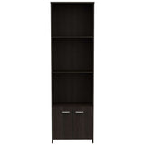 Biblioteca Lisa Easy Wengue 55 cm con Entrepaños y Puertas - Bibliotecas | Bylmo