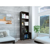 Biblioteca Lisa Easy Wengue 55 cm con Entrepaños y Puertas - Bibliotecas | Bylmo