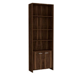 Biblioteca Lisa Habano 63x180cm con Cuatro Compartimientos y con Un Cajón - Bibliotecas | Bylmo