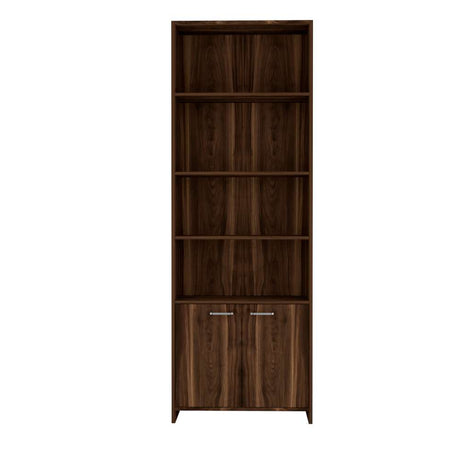 Biblioteca Lisa Habano 63x180cm con Cuatro Compartimientos y con Un Cajón - Bibliotecas | Bylmo