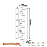 Biblioteca Multy Cafe 60 cm con Entrepaños - Bibliotecas | Bylmo