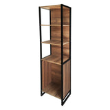 Mueble Auxiliar New York Amareto y Negro 40 cm con Entrepaños - Gabinetes | Bylmo