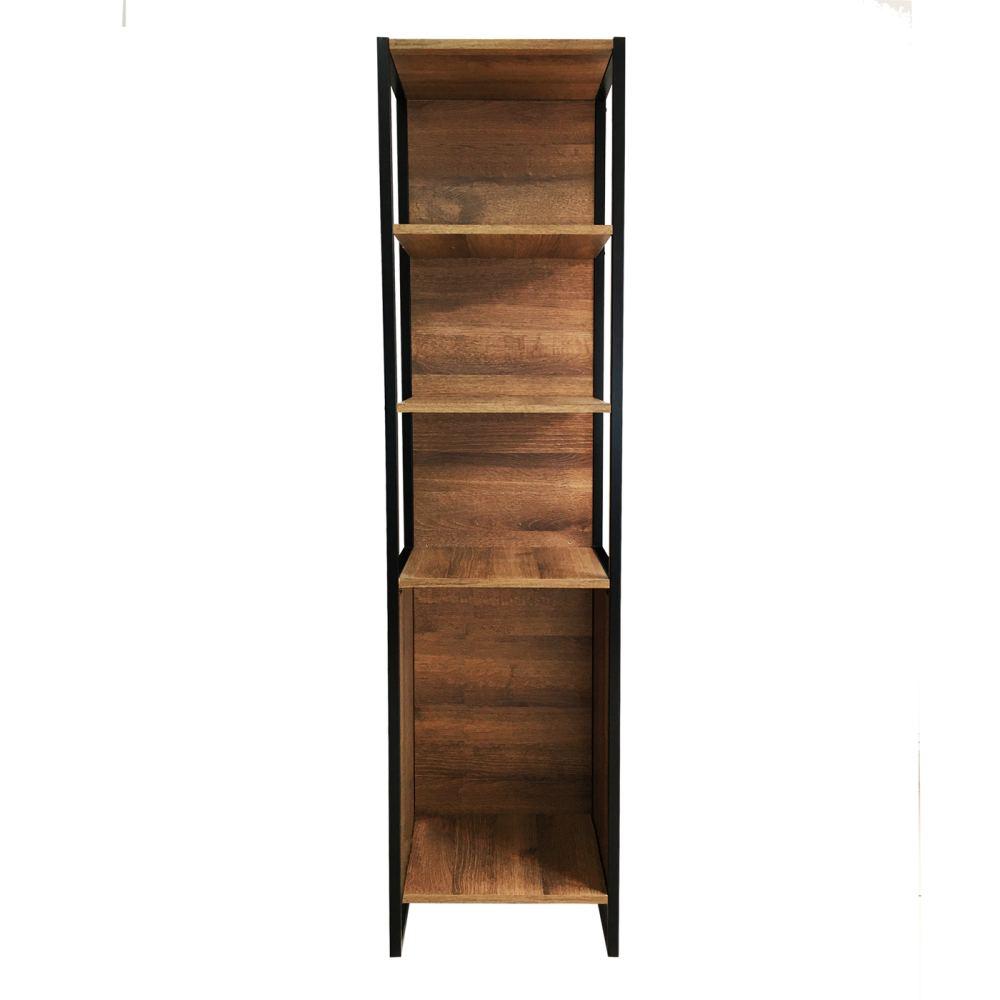 Mueble Auxiliar New York Amareto y Negro 40 cm con Entrepaños - Gabinetes | Bylmo