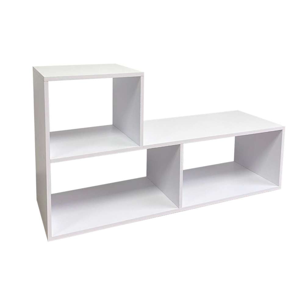 Biblioteca Transformable Snow Blanco 61 cm Tipo L con Entrepaños - Bibliotecas | Bylmo