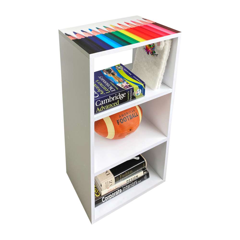 Biblioteca Tomy Print Blanco 72 cm con Entrepaños - Bibliotecas | Bylmo