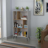 Biblioteca Urban Duna y Blanco 80x140cm con Seis Compartimientos - Bibliotecas | Bylmo