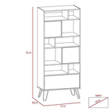 Biblioteca Vassel Amaretto 72 cm con Puertas y Entrepaños - Bibliotecas | Bylmo